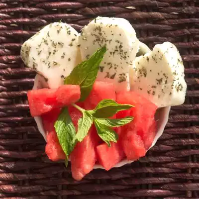 Halloumi Wassermelonen Spieße