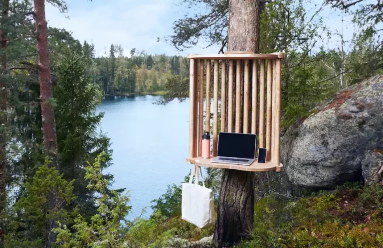 Arbeitsplatz in der Natur